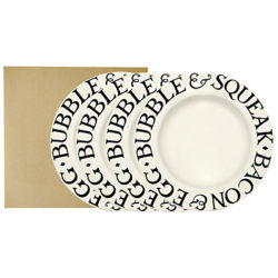 Emma Bridgewater Black Toast 27cm Dinner Plates, Set of 4